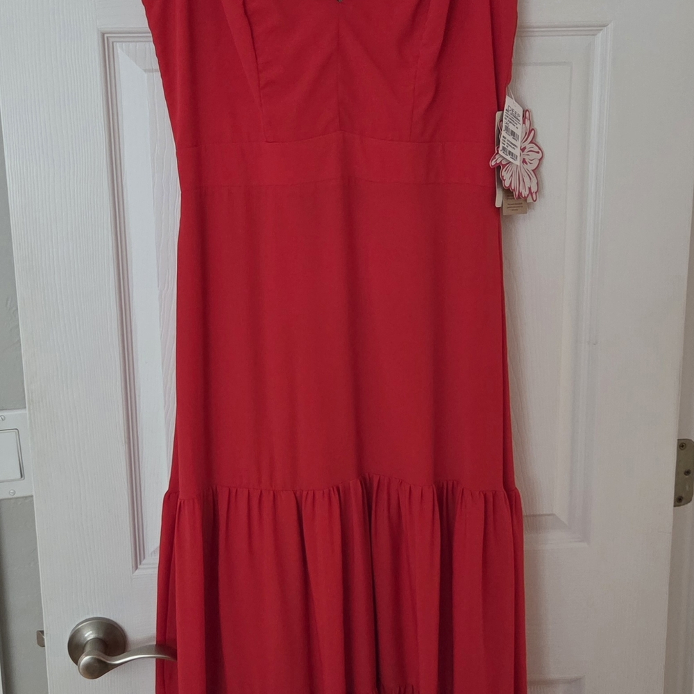 10.Deep Red Maxi Dress - Picture 6 of 7